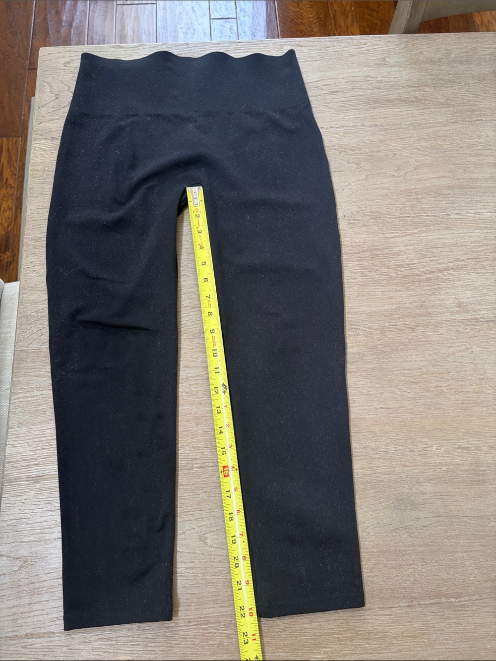 SPANX Black High-Waist Leggings with Sculpting Waistband 22 inch inseam